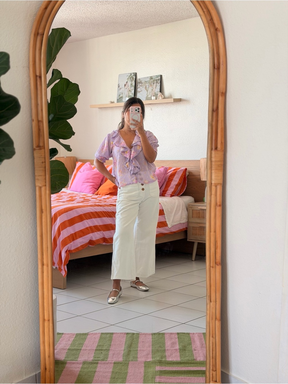 Spell Lavender Floral Ruffle Blouse - Picture 3 of 10